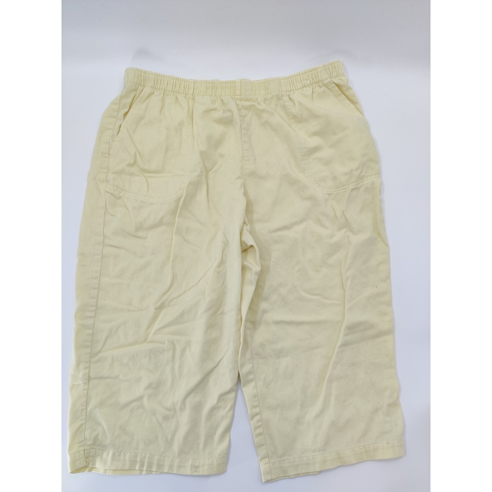 White Stag Limoncello Yellow Cotton Pull On Capri Pants XXL 20 WSL26830SO Mens